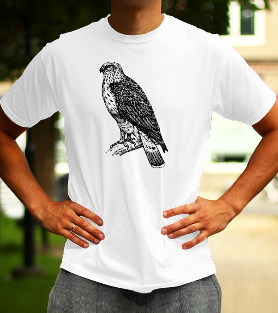 Hawk Ornithology Black Bird T-Shirt