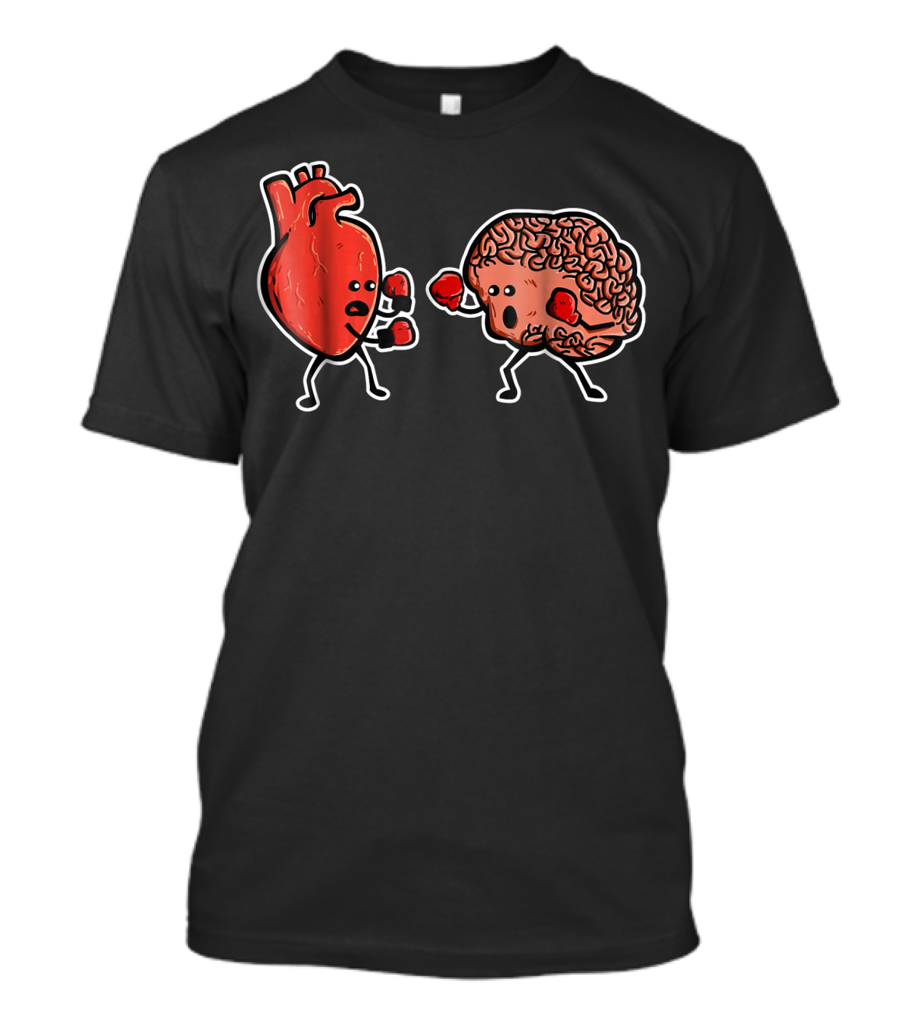 Heart And Brain Boxing Match Showdown T-Shirt