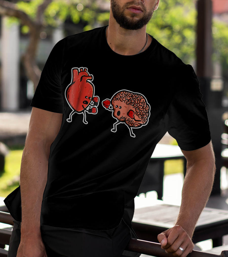 Heart And Brain Boxing Match Showdown T-Shirt