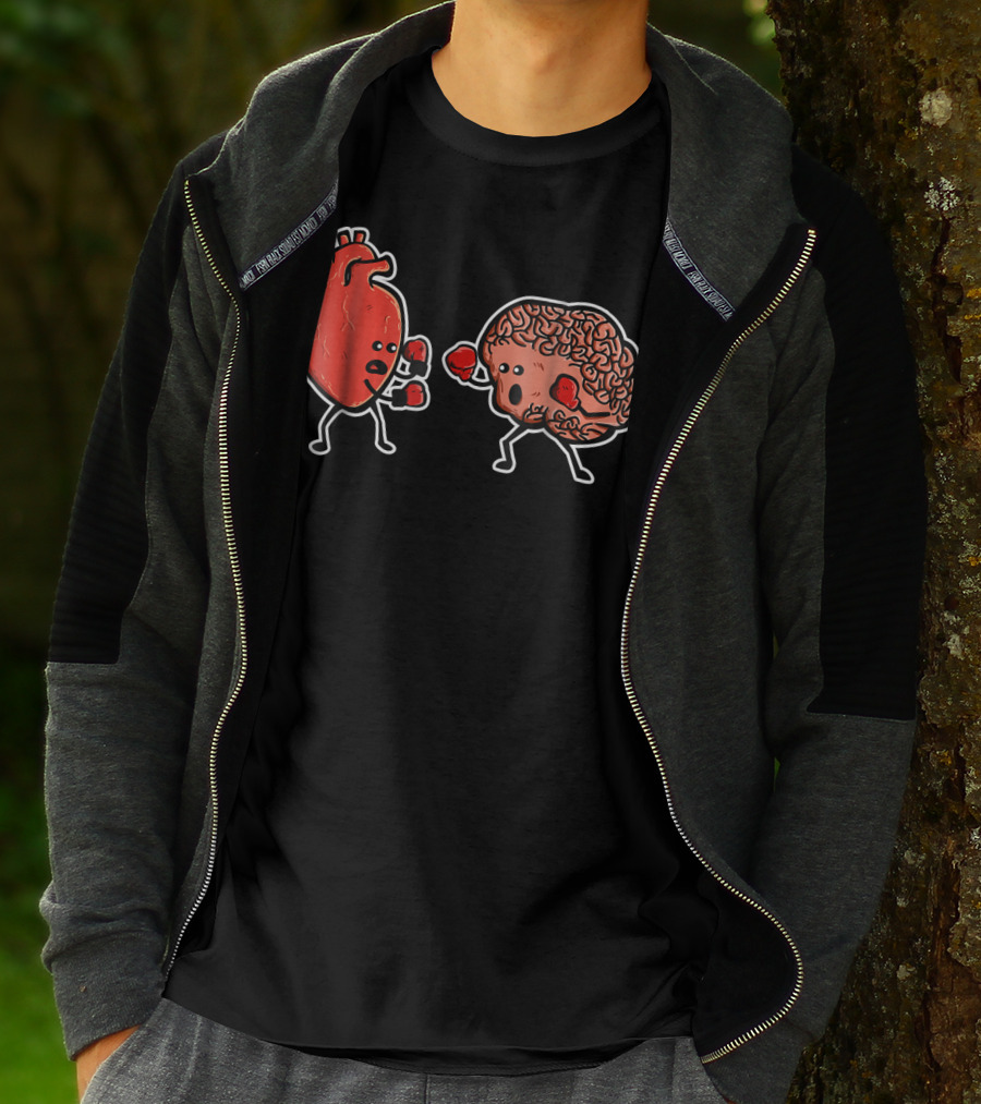Heart And Brain Boxing Match Showdown T-Shirt