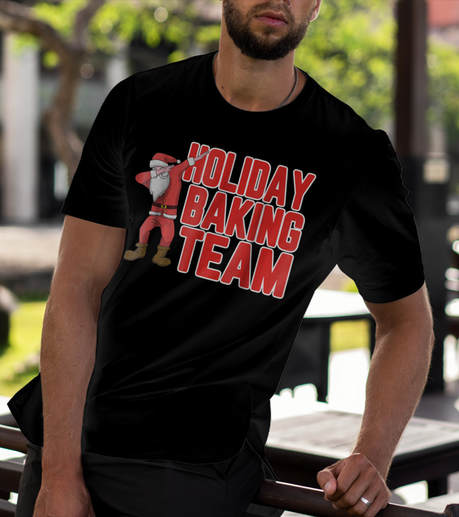 Holiday Baking Team Dabbing Santa T-Shirt