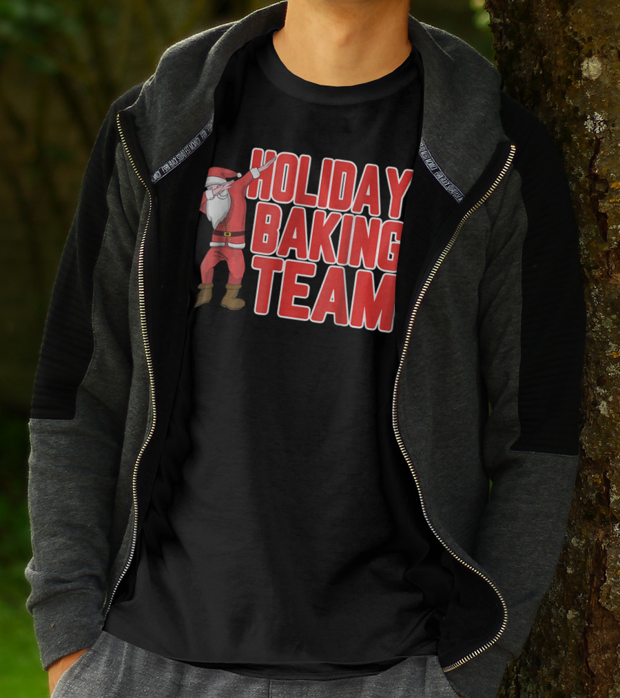 Holiday Baking Team Dabbing Santa T-Shirt