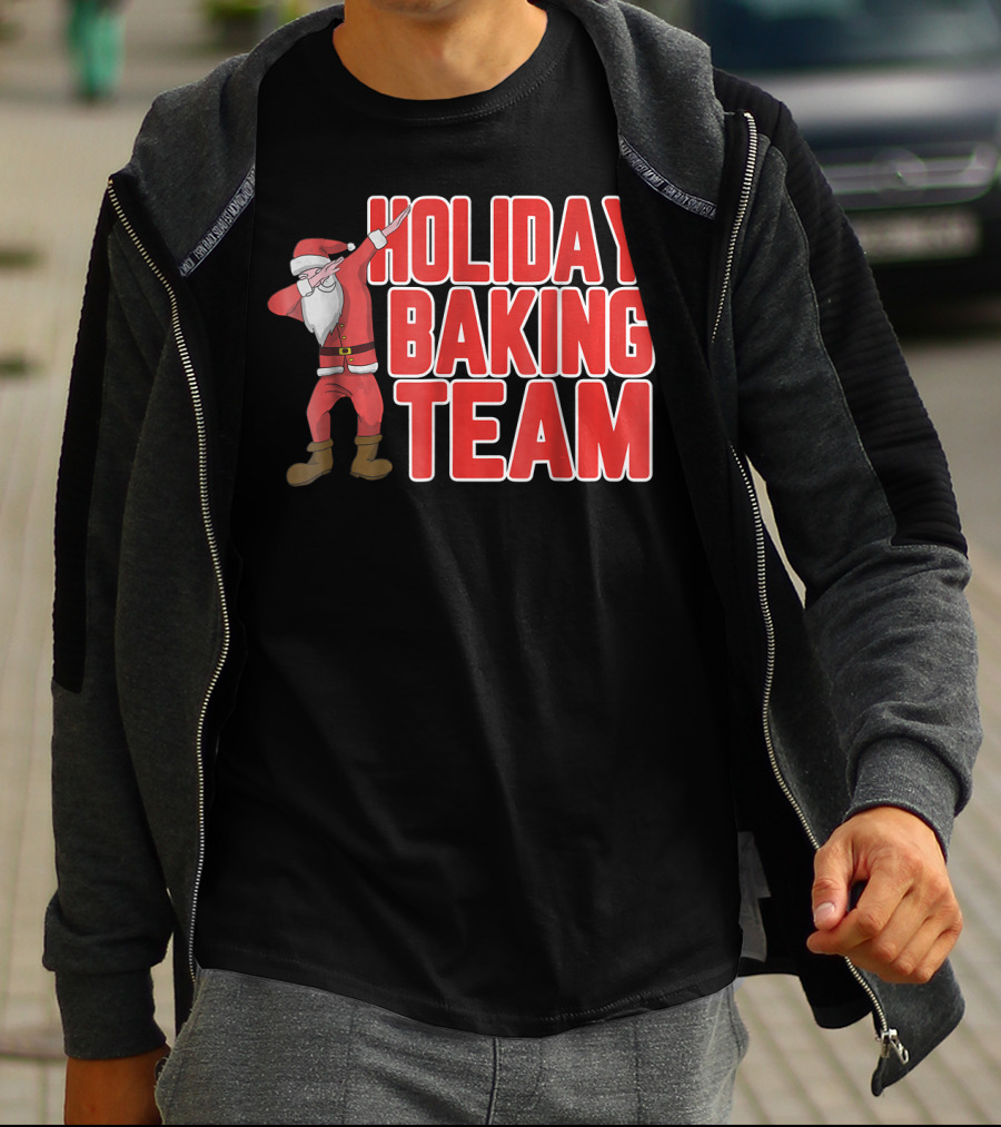 Holiday Baking Team Dabbing Santa T-Shirt