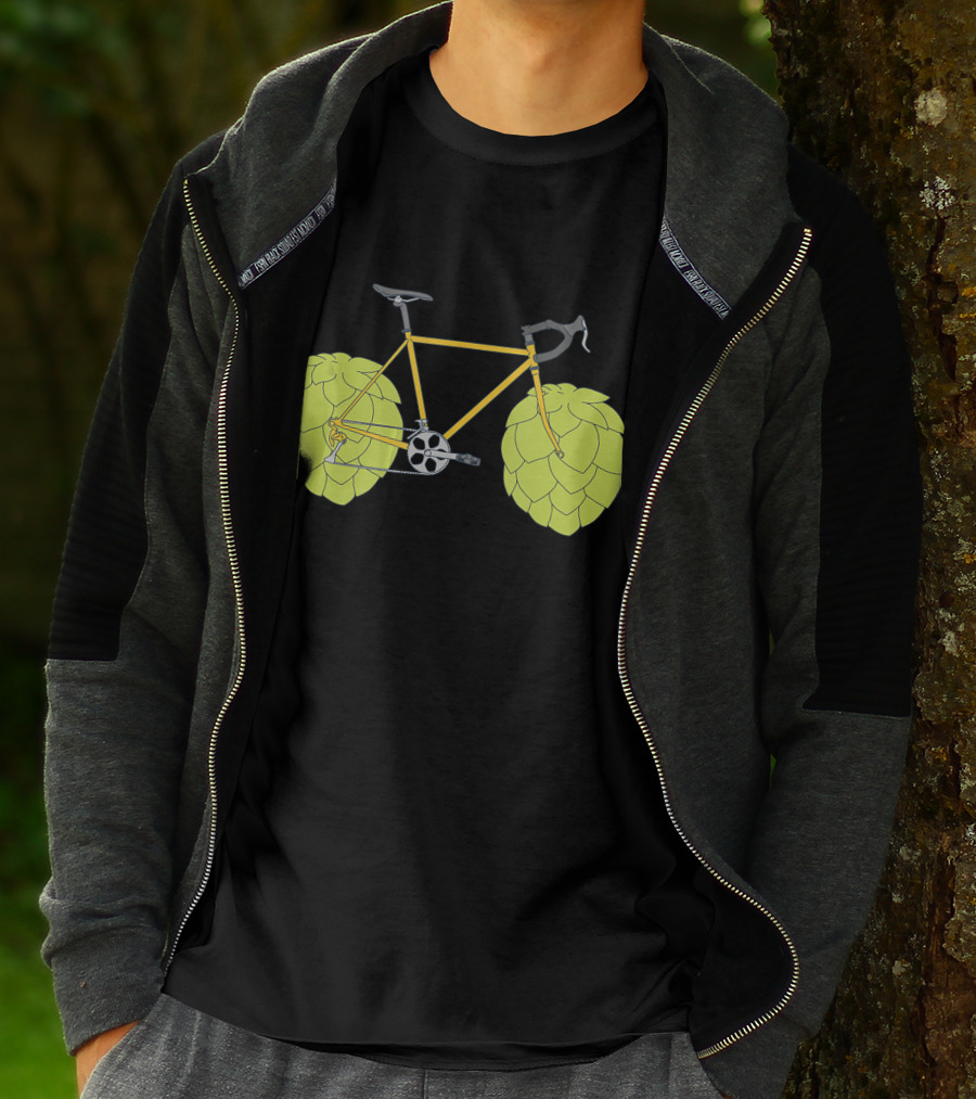 Hop Bike Beer Bicycle Cycle With Hops Wheels T-Shirt