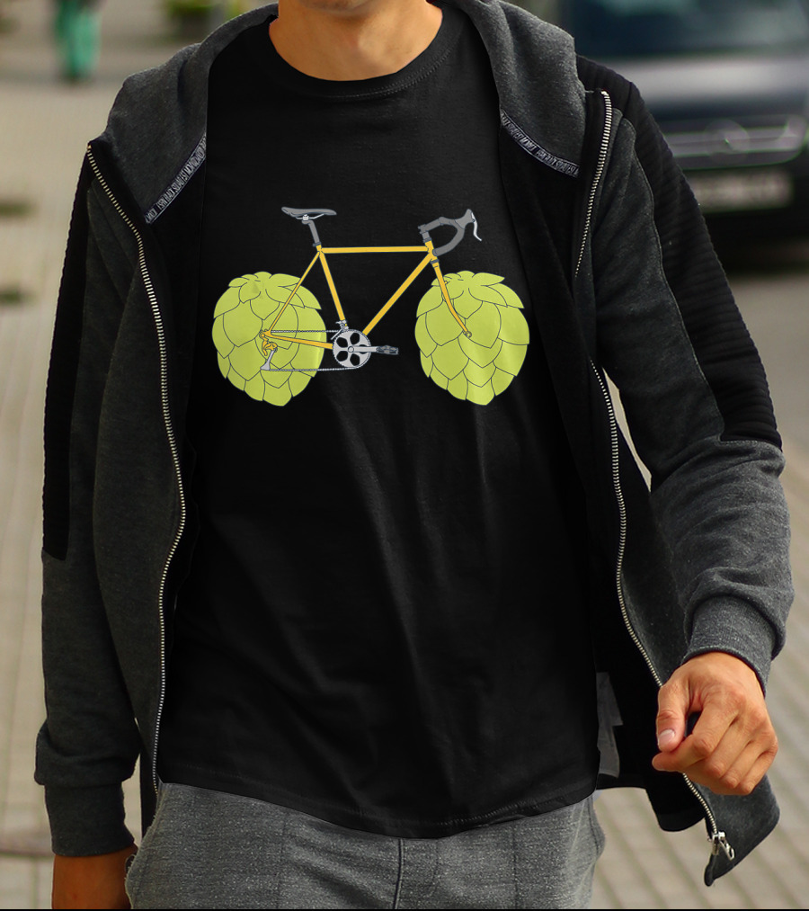 Hop Bike Beer Bicycle Cycle With Hops Wheels T-Shirt