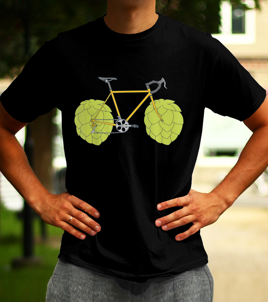 Hop Bike Beer Bicycle Cycle With Hops Wheels T-Shirt