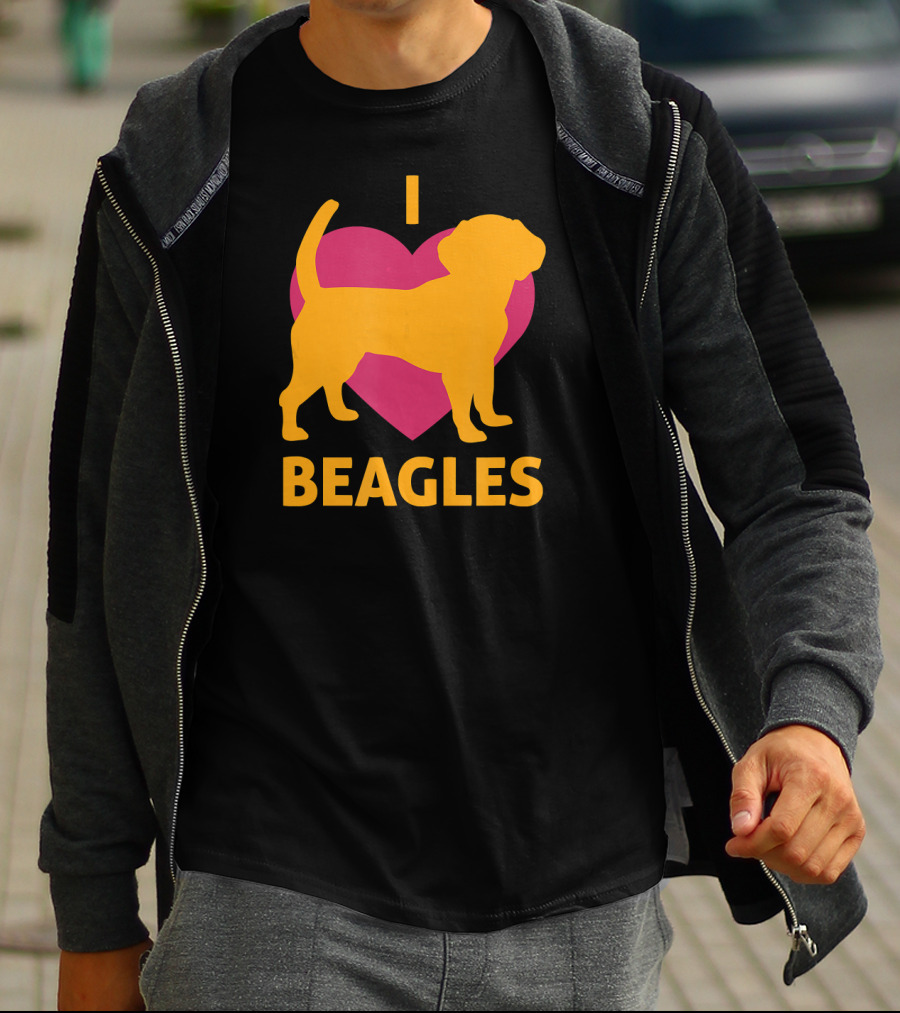 I Heart Beagles Love Pet Lover Animal BEAGLE T-Shirt
