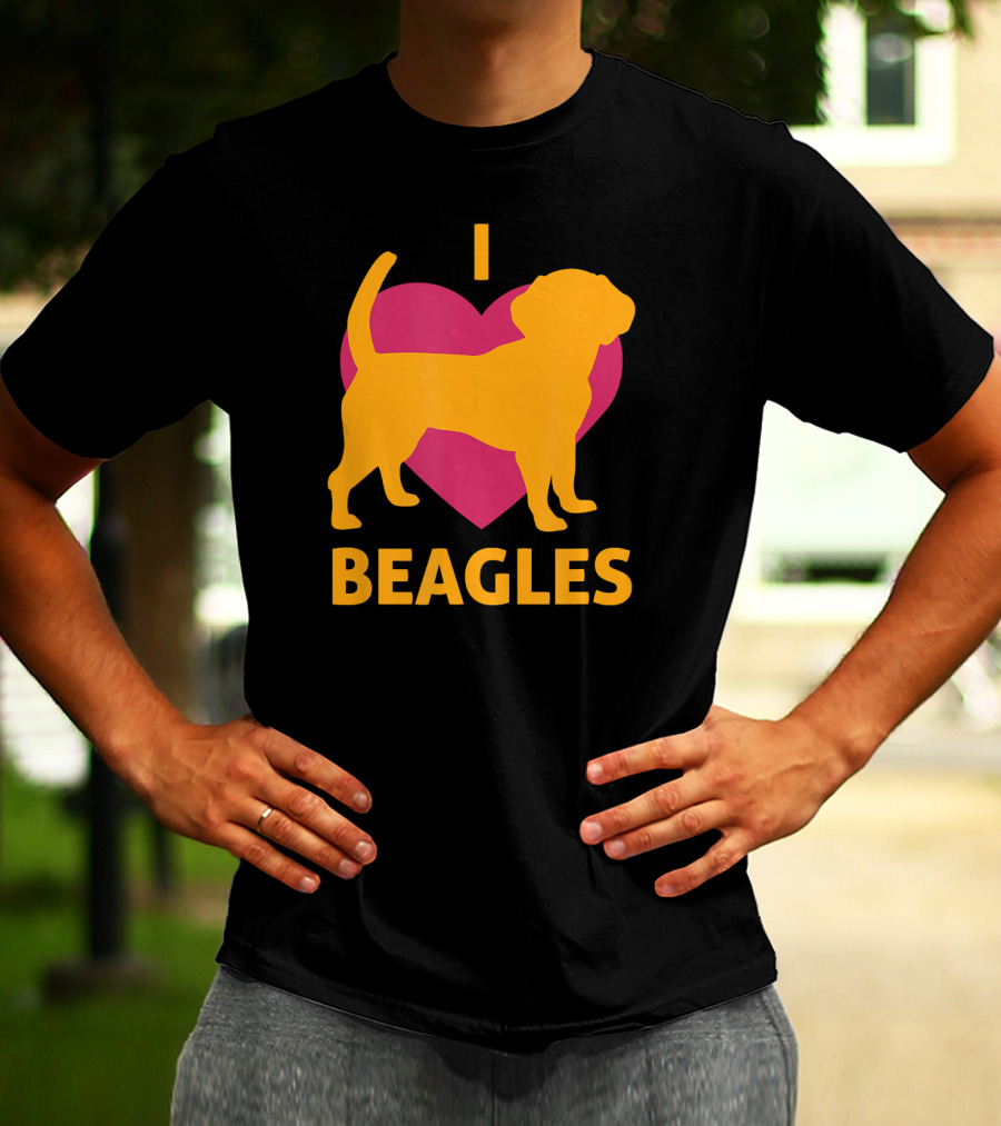 I Heart Beagles Love Pet Lover Animal BEAGLE T-Shirt