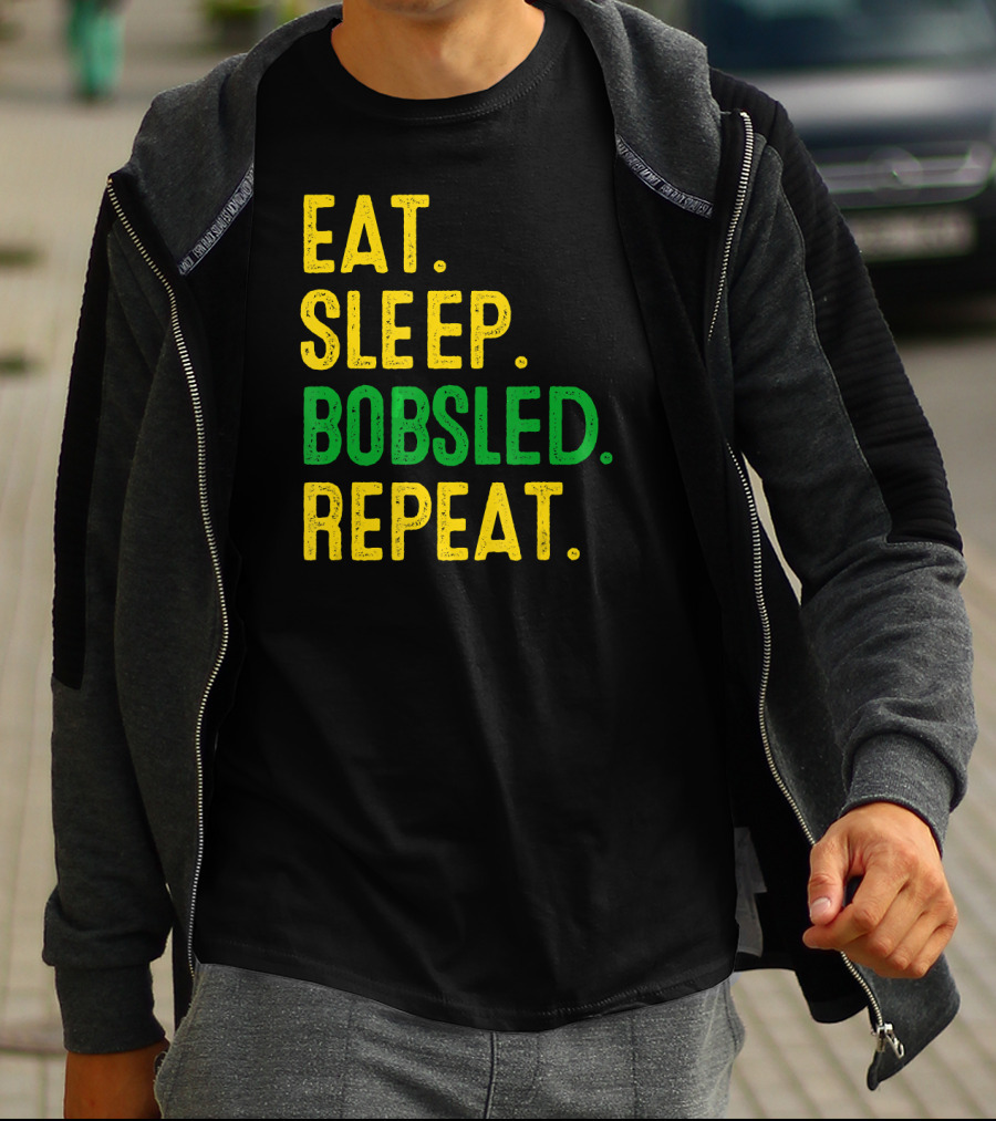Eat Sleep Bobsled Repeat Jamaican Bobsled Team Novelty T-Shirt