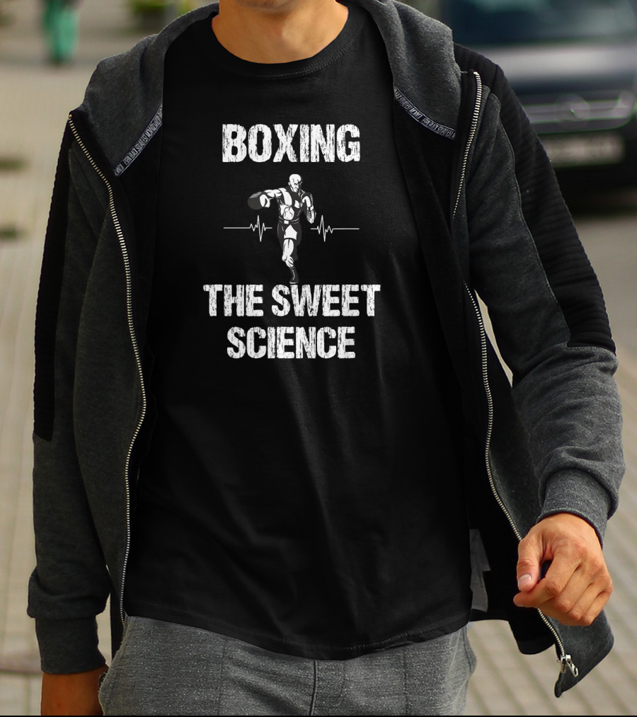 Boxing The Sweet Science Heartbeat Fighter T-Shirt