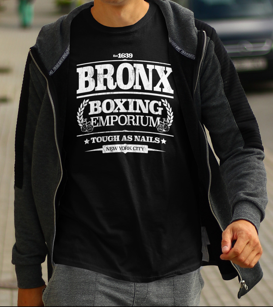 Bronx Boxing Emporium Tough As Nails New York City Est 1639 T-Shirt