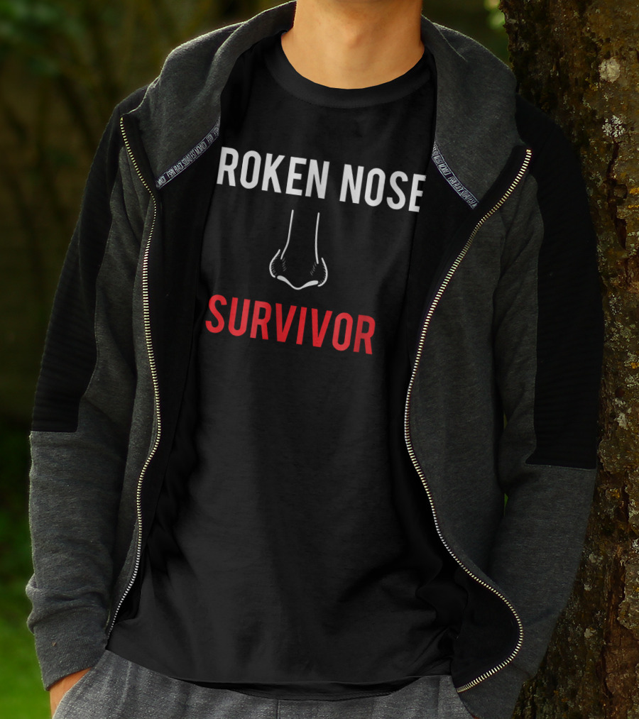 Broken Nose Survivor Broken Nose Boxer Resilience T-Shirt