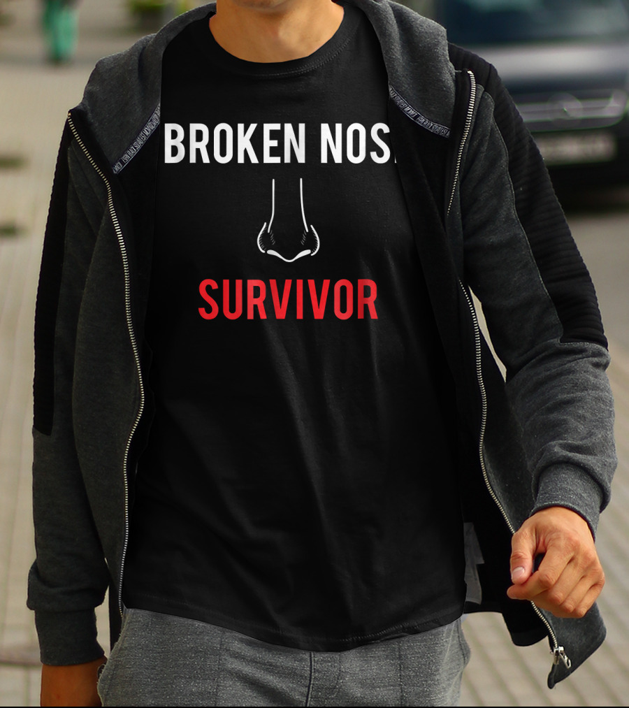 Broken Nose Survivor Broken Nose Boxer Resilience T-Shirt
