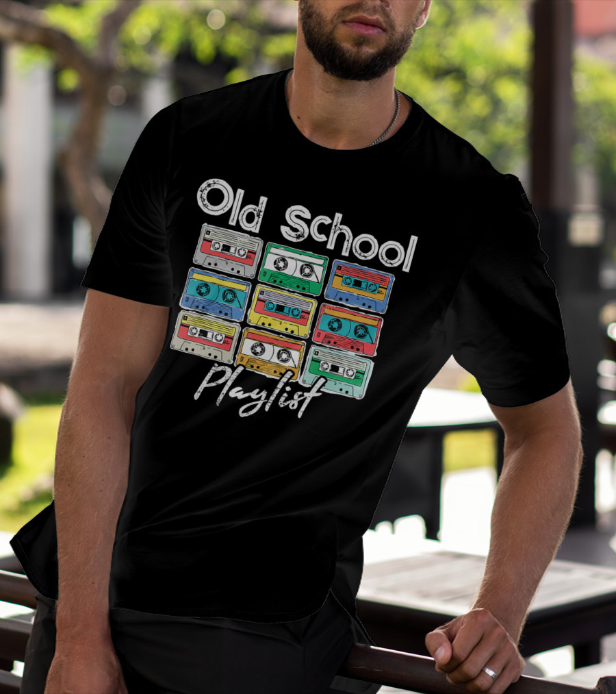 Old School Cassette Tape 80s Playlist Collection T-Shirt