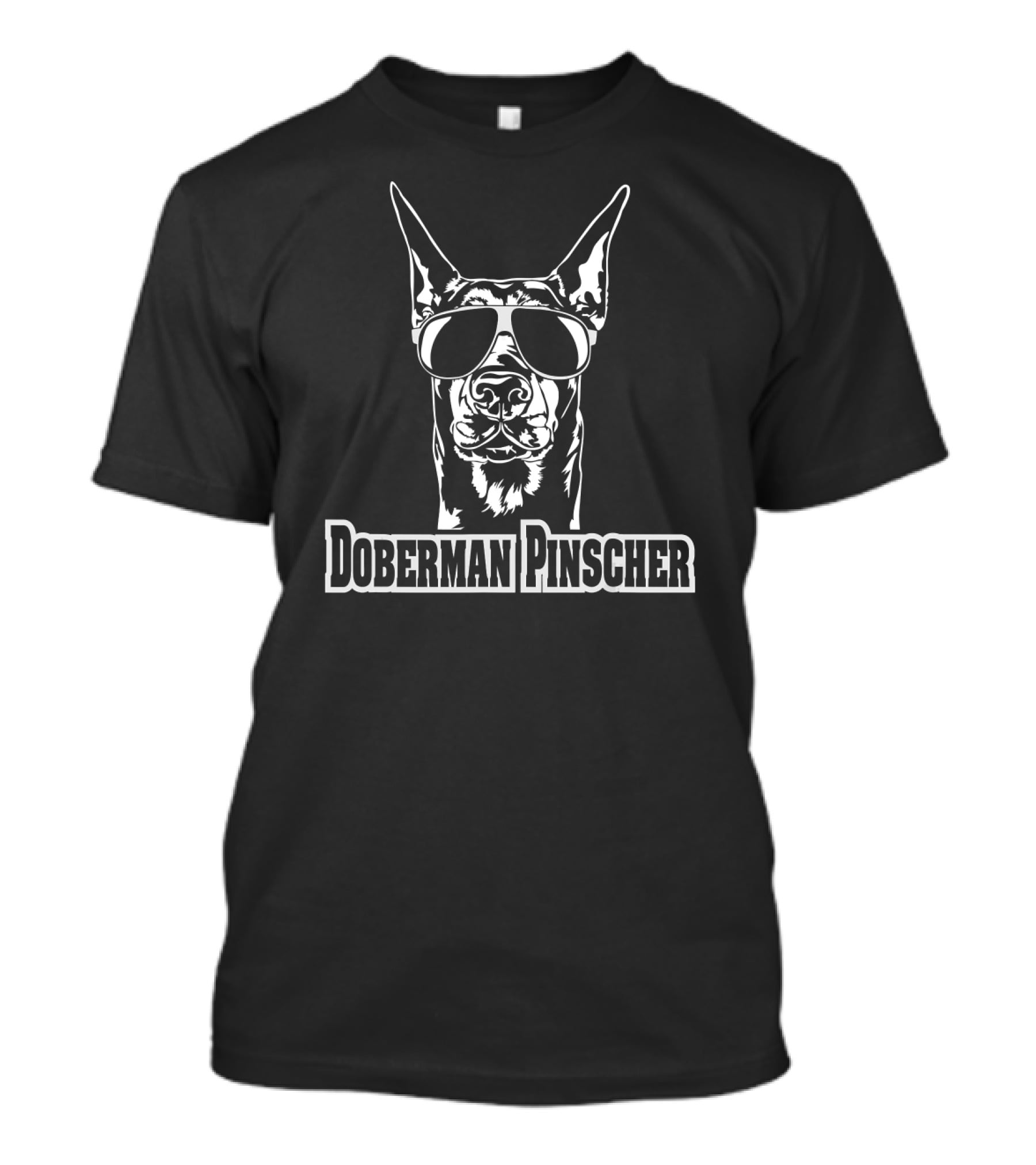 Doberman Pinscher With Sunglasses Cool Dog T-Shirt