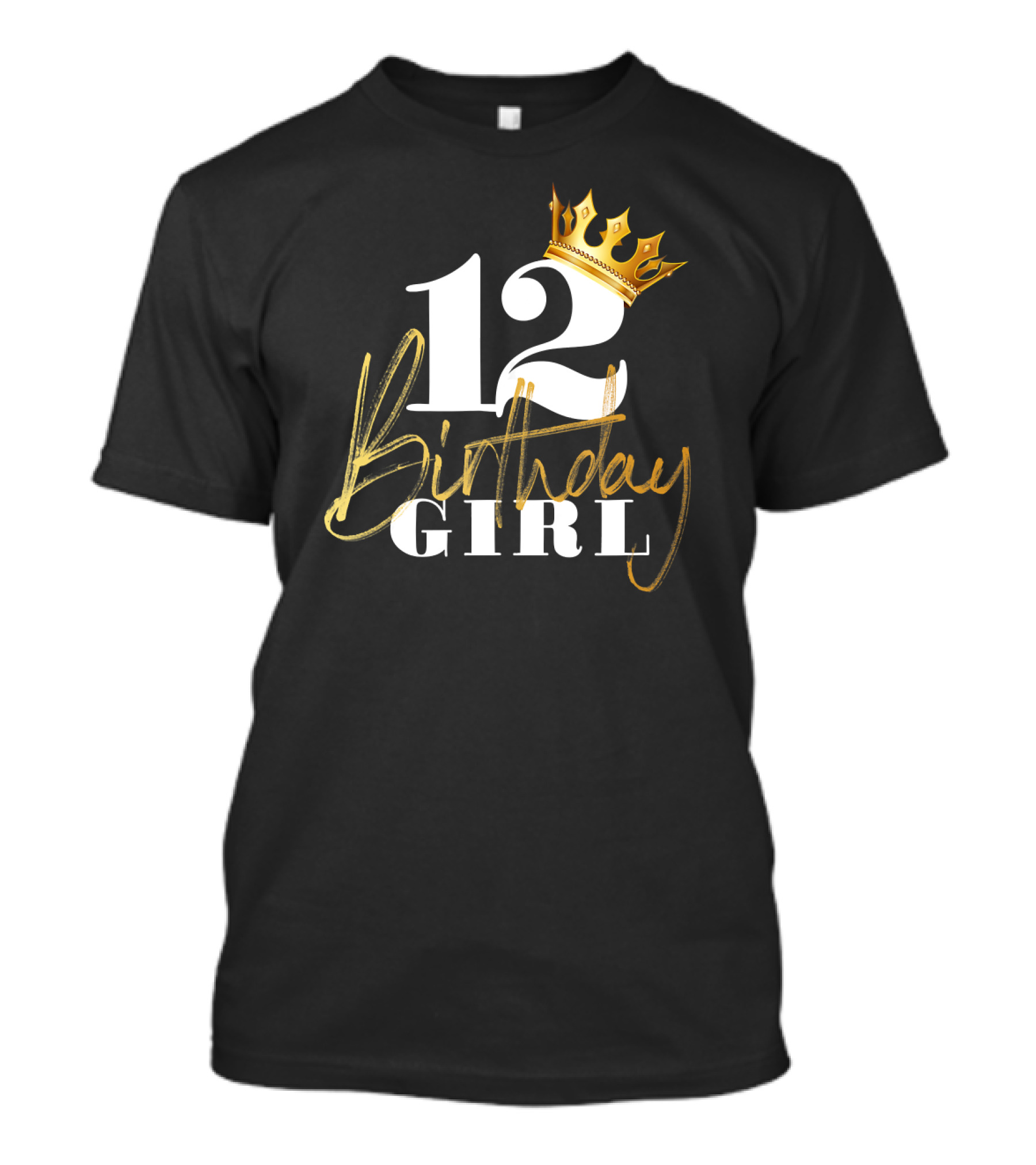 12 Birthday Girl Princess Crown 12 Year T-Shirt