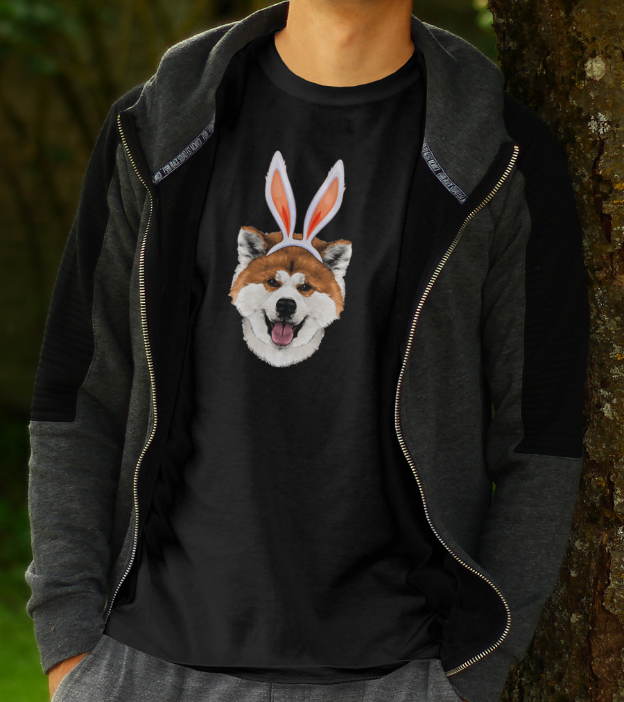 Akita Easter Bunny Akita Dog Lover Swe Funny Canine T-Shirt