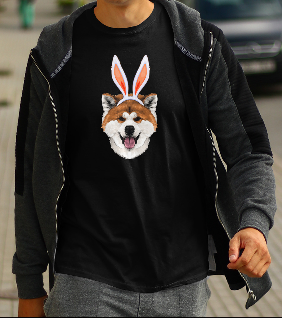 Akita Easter Bunny Akita Dog Lover Swe Funny Canine T-Shirt