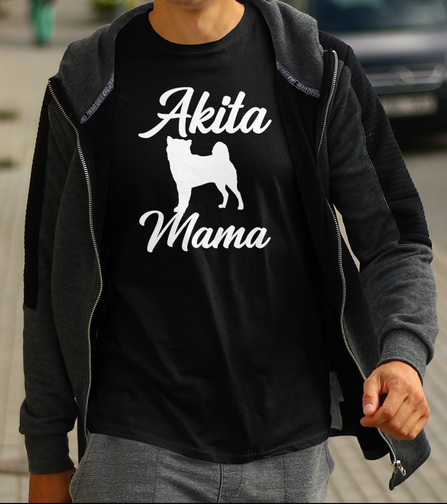 Akita Mama Pet Dog Owner Mother T-Shirt