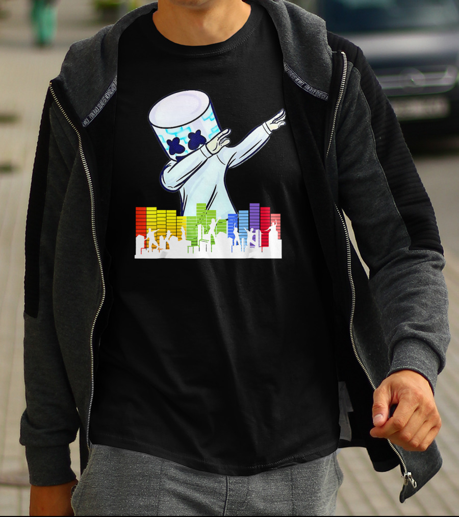 All I Want For Christmas Is Marshmello DJ Dabbing With Music Bars T-Shirt