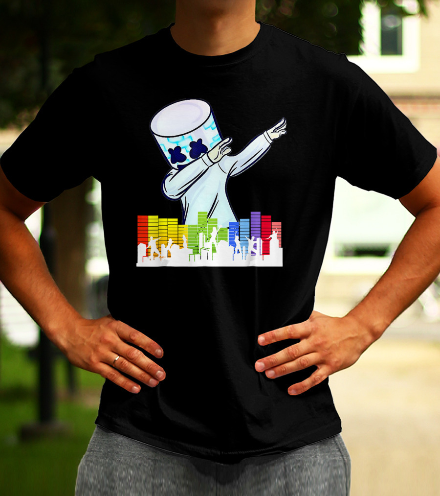 All I Want For Christmas Is Marshmello DJ Dabbing With Music Bars T-Shirt