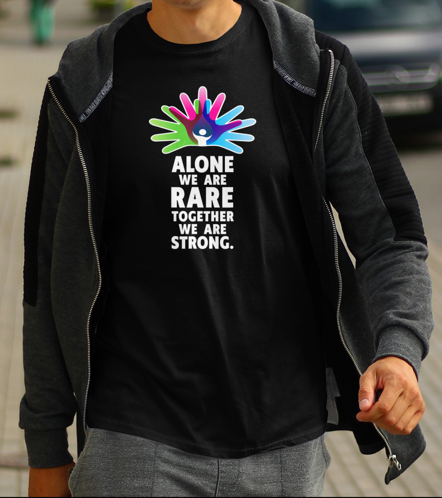 Alone We Are Rare Together We Are Strong Multicolored Hands T-Shirt