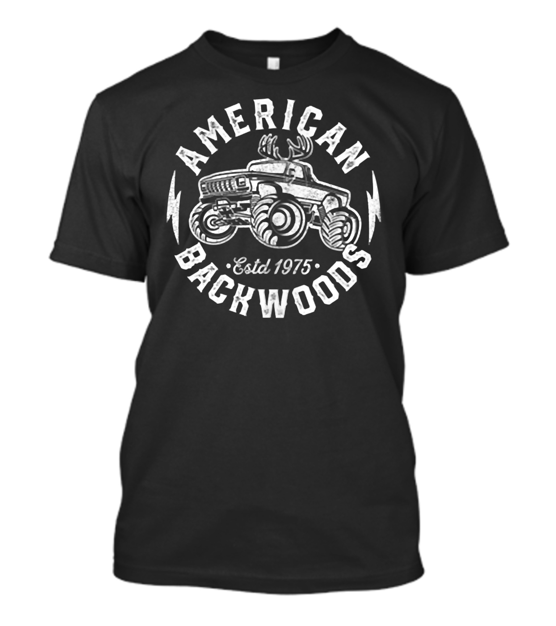 American Backwoods Estd 1975 Truck Deer Antlers T-Shirt