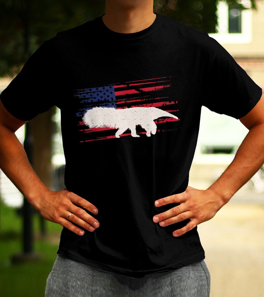 Anteater American Flag Ant Bear Patriot T-Shirt