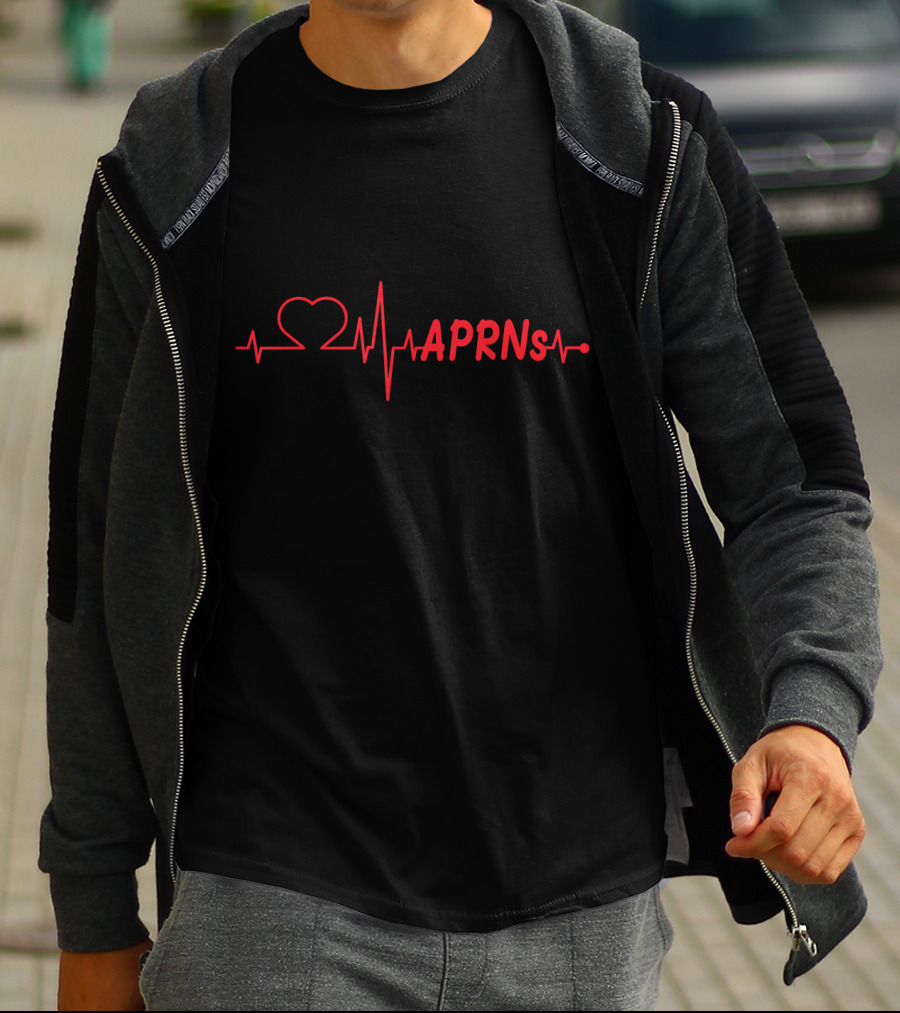 APRNs Heartbeat Line With Heart T-Shirt