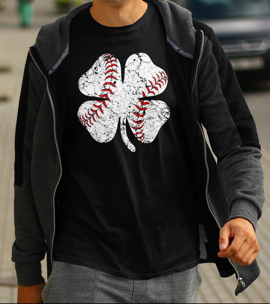 Lucky Baseball Clover T-Shirt