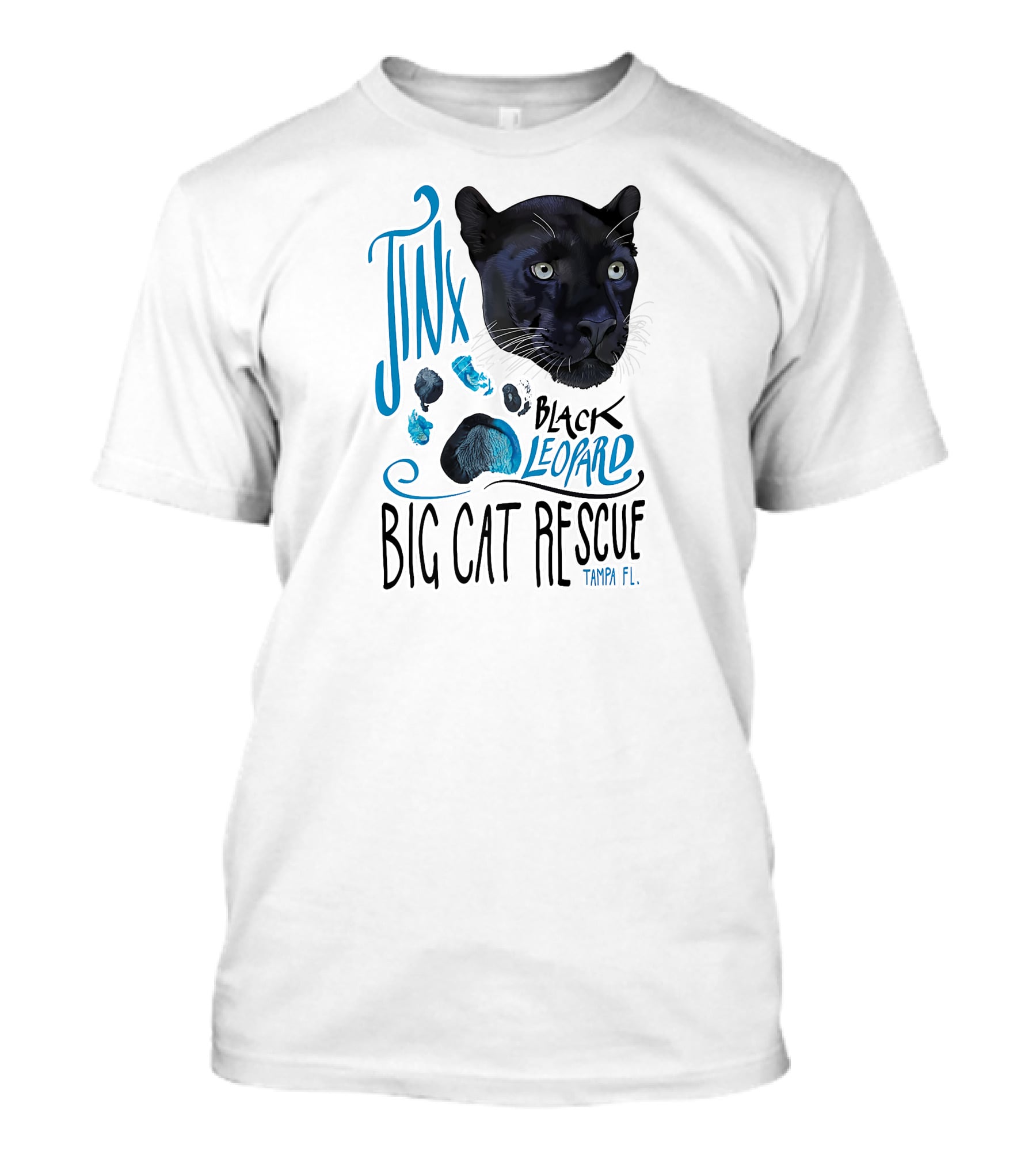 Jinx Black Leopard Big Cat Rescue Tampa FL T-Shirt