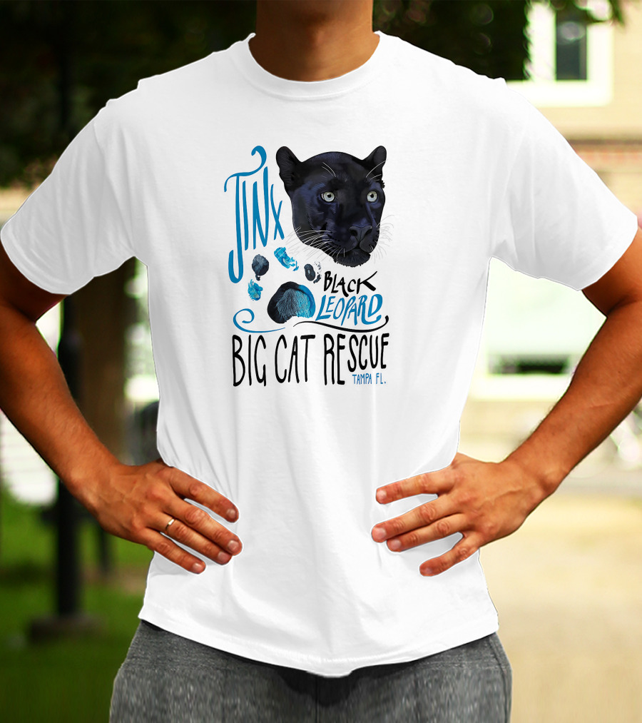 Jinx Black Leopard Big Cat Rescue Tampa FL T-Shirt