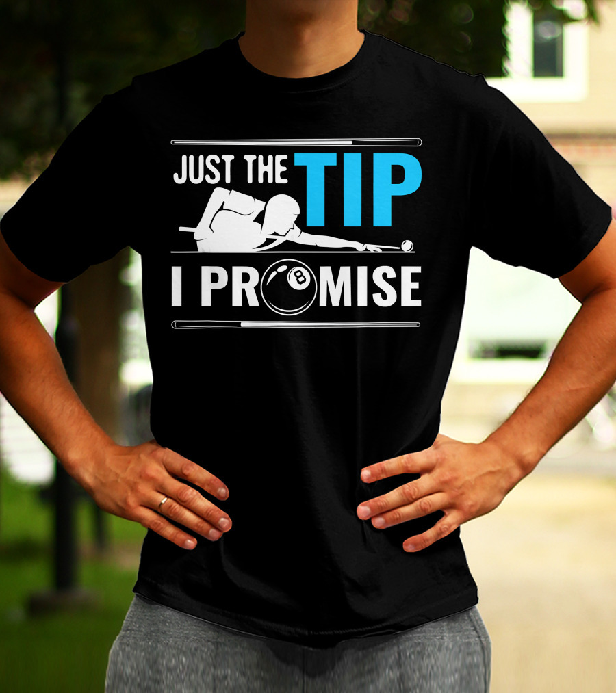 Just The Tip I Promise Cue Billiards Pool Balls Game T-Shirt