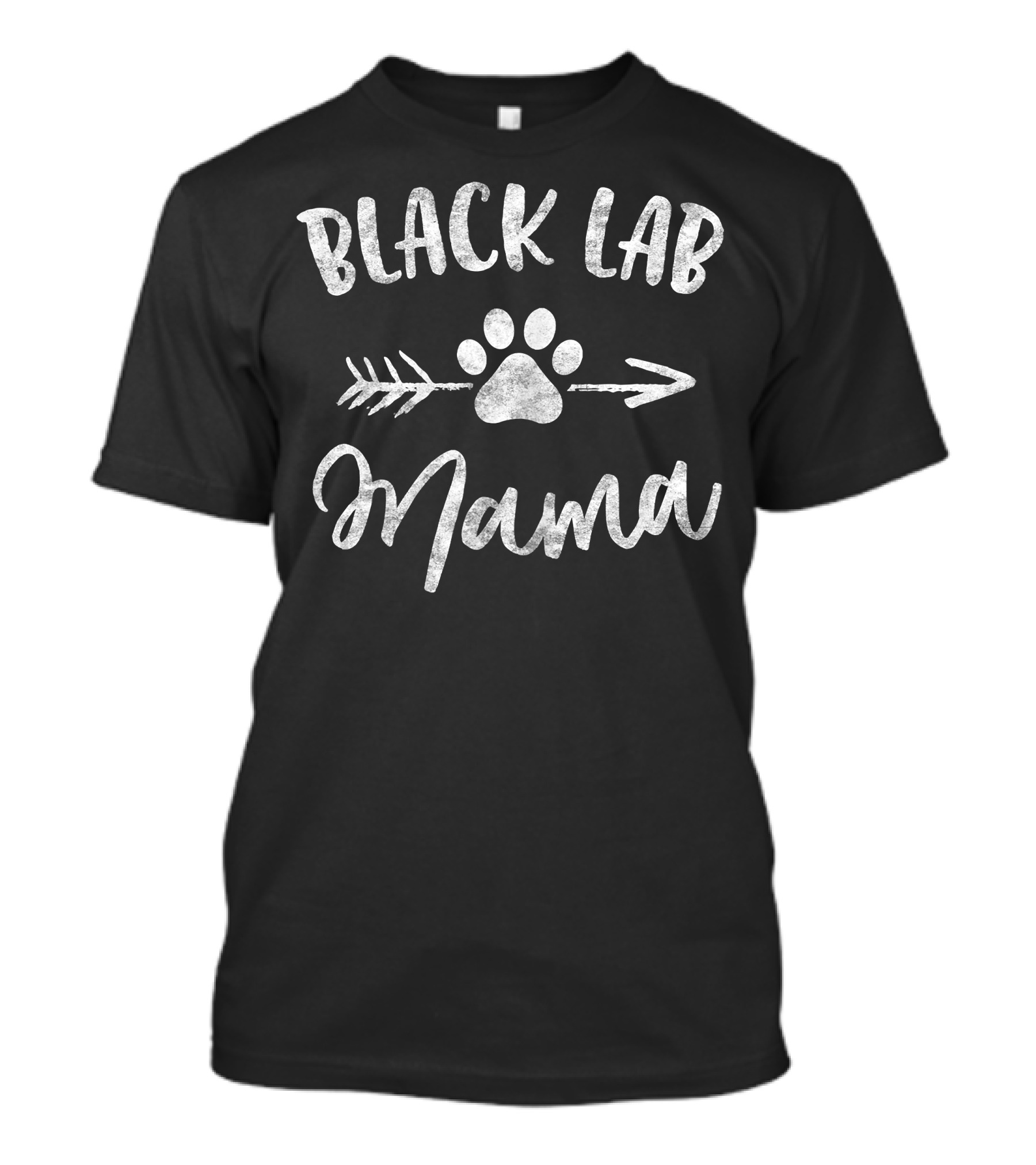 Black Lab Mama Labrador Retriever Paw Arrow T-Shirt