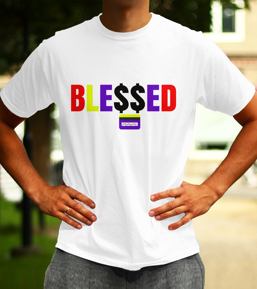 BLE$$ED WITH MONEY Credit Card T-Shirt