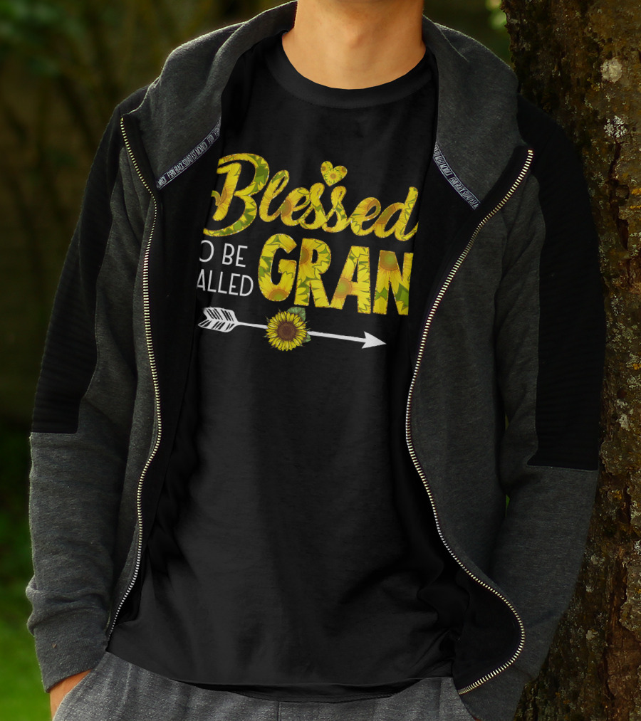 Blessed To Be Called Gran Sunflower Arrow Heart T-Shirt