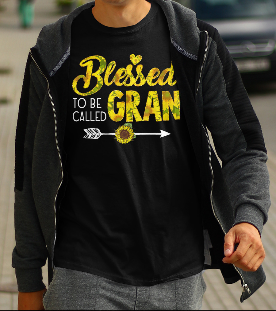Blessed To Be Called Gran Sunflower Arrow Heart T-Shirt