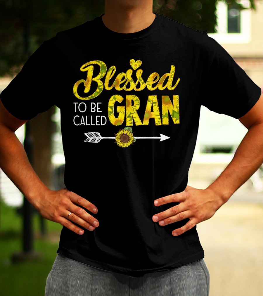 Blessed To Be Called Gran Sunflower Arrow Heart T-Shirt