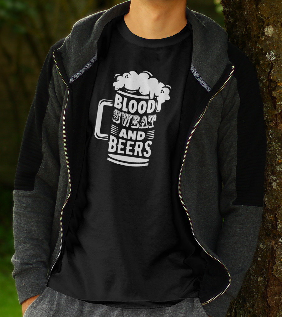 Blood Sweat And Beers Funny Pun Mug T-Shirt