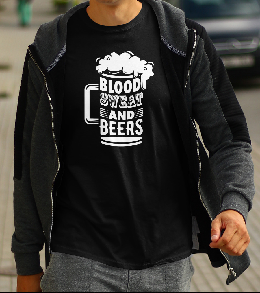 Blood Sweat And Beers Funny Pun Mug T-Shirt