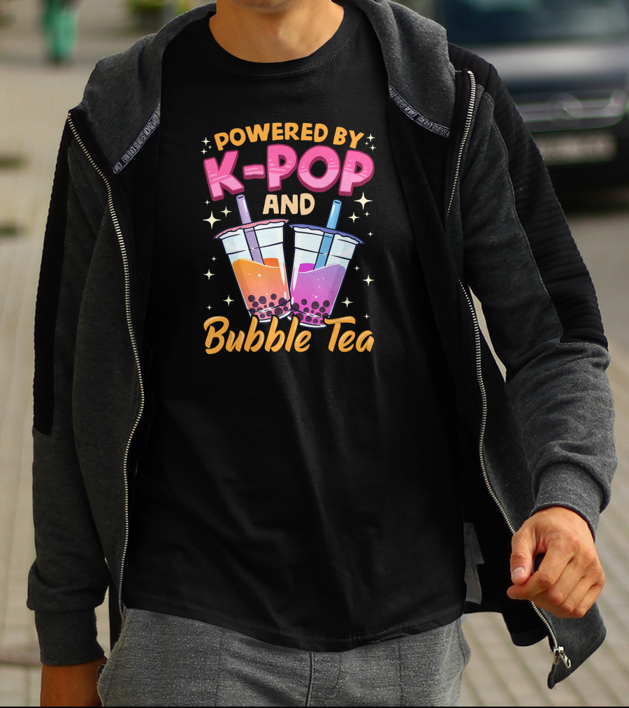 Bubble Tea Powered By K-POP And Music Lover Boba Kore T-Shirt