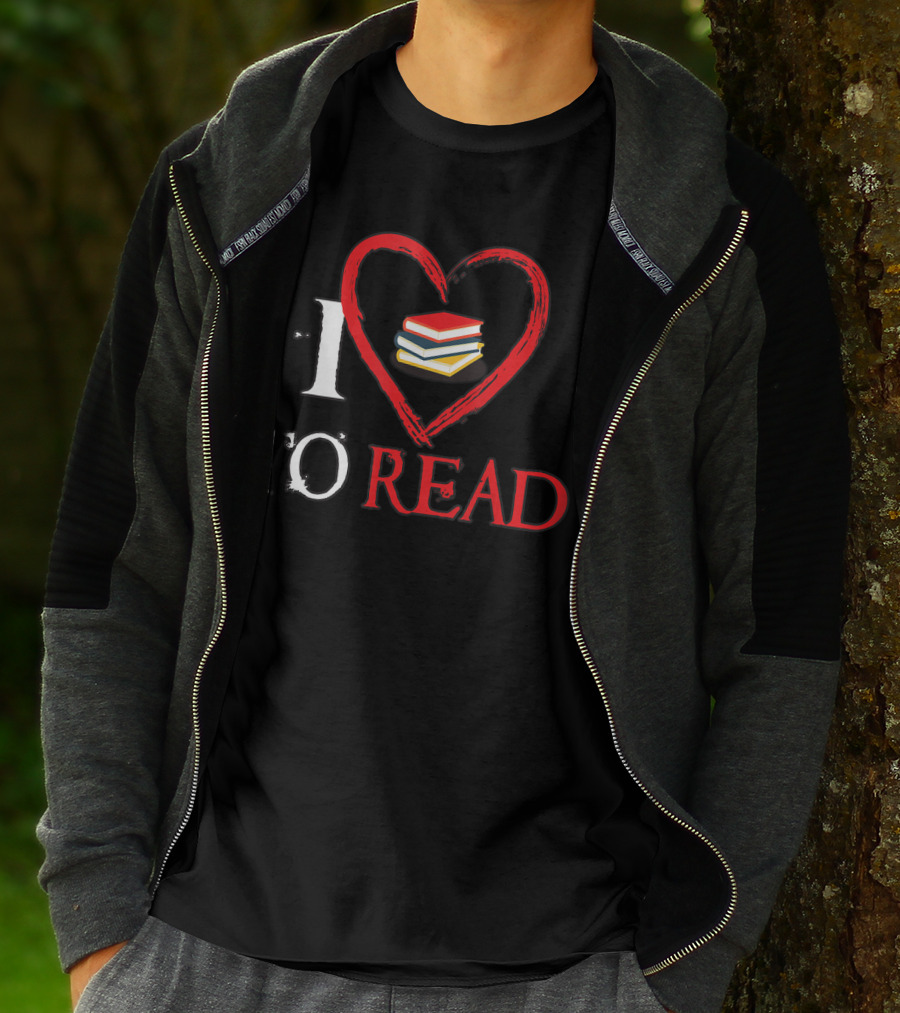 I Love Heart Books To Read T-Shirt