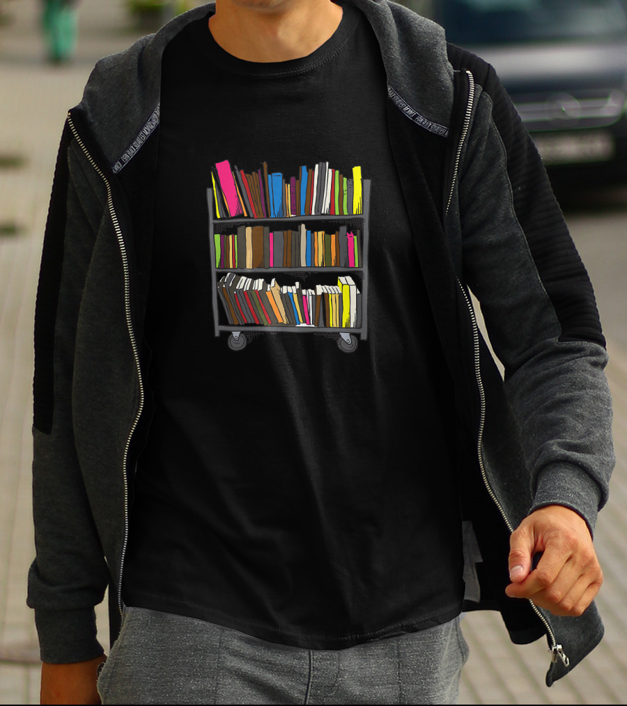 This Is How I Roll Book Cart Bibliophile Library Humor T-Shirt