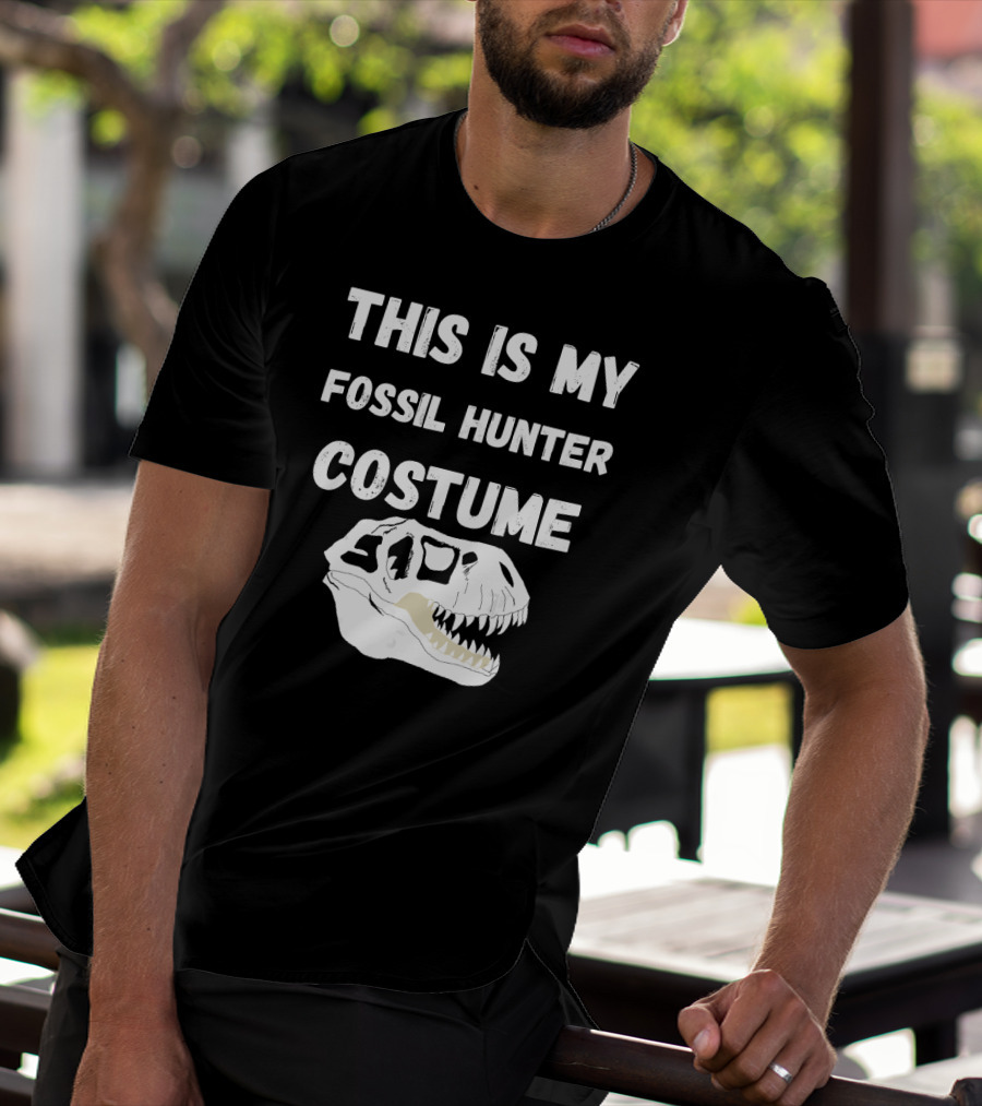 This Is My Fossil Hunter Costume Dinosaur Skull T-Shirt