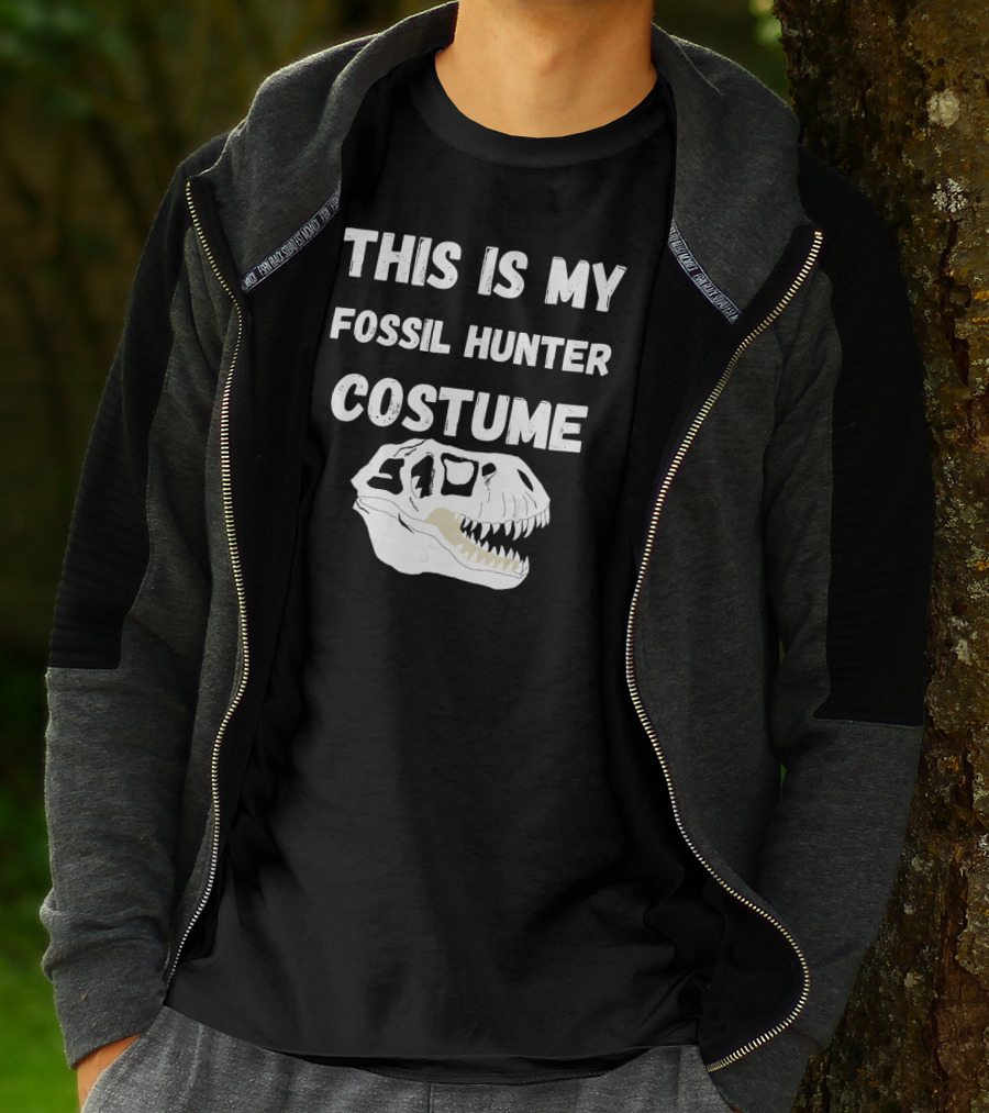 This Is My Fossil Hunter Costume Dinosaur Skull T-Shirt