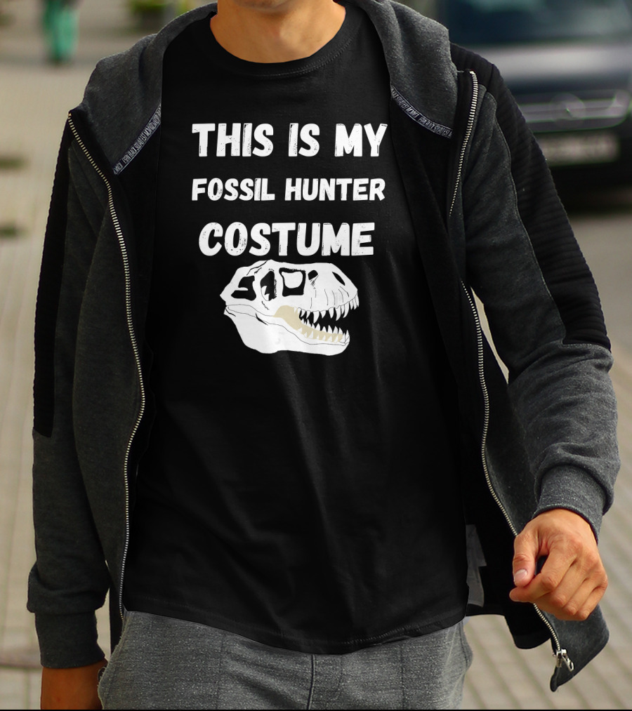 This Is My Fossil Hunter Costume Dinosaur Skull T-Shirt