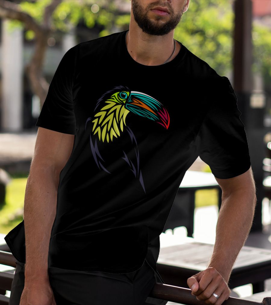 Tribal Toucan Colorful Graphic Cute T-Shirt
