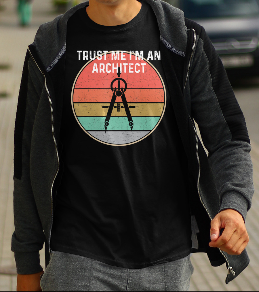 Trust Me I'm An Architect Retro Compass T-Shirt