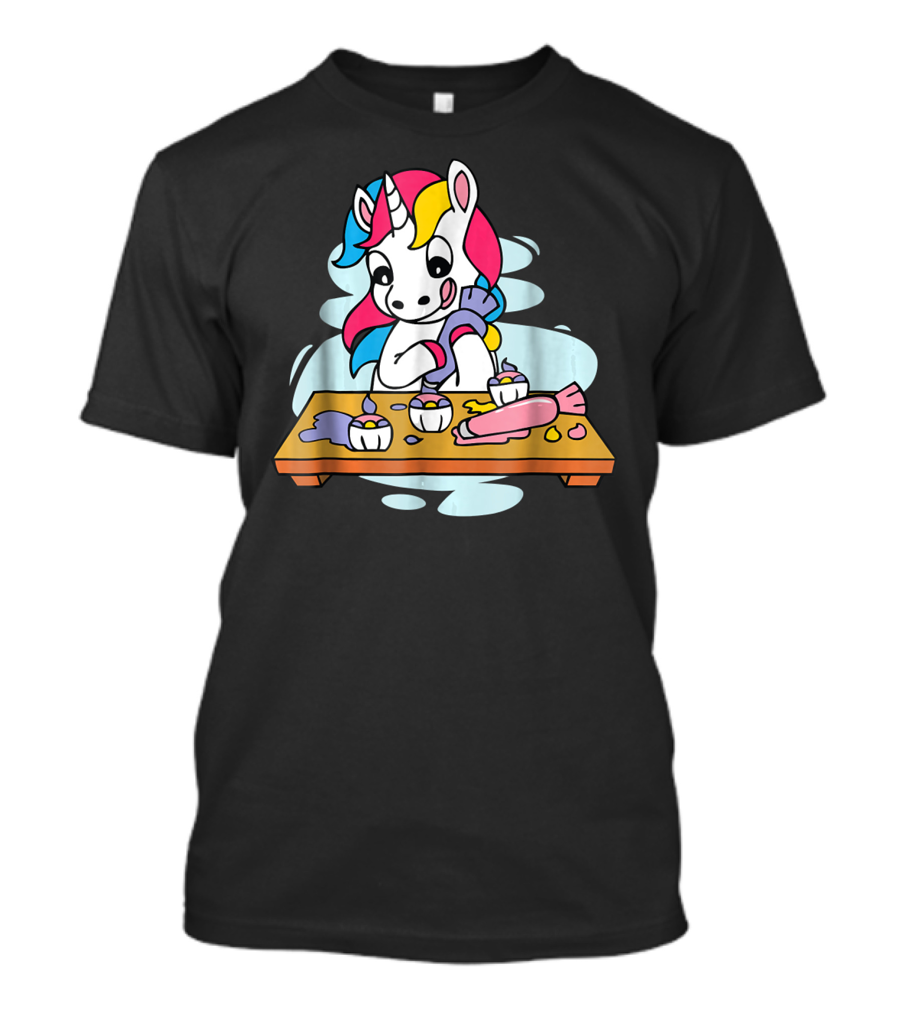 Unicorn Baking Cupcakes Cupcake Magic Baking Fun T-Shirt