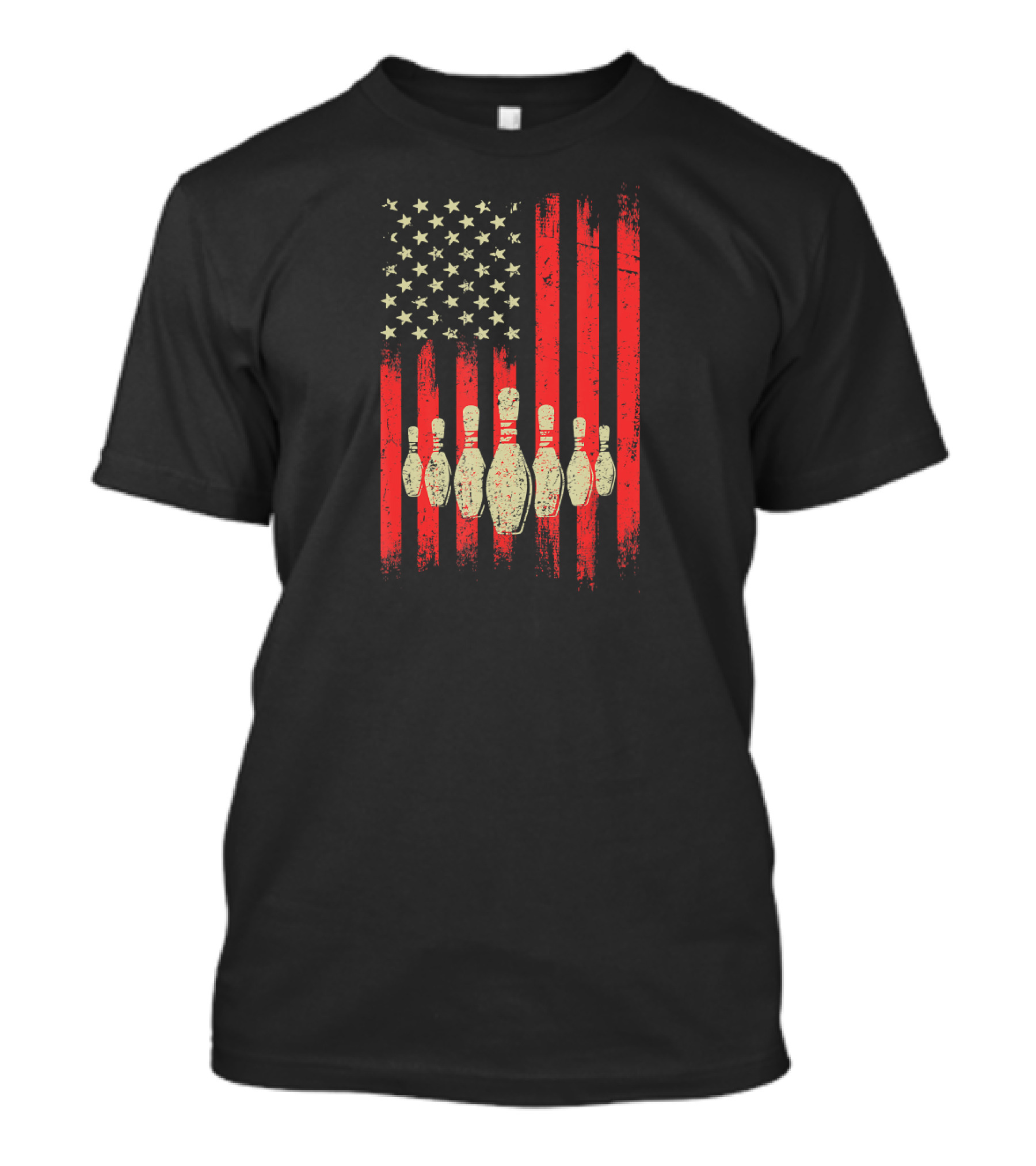 Vintage American Flag Bowling Pins Classic T-Shirt